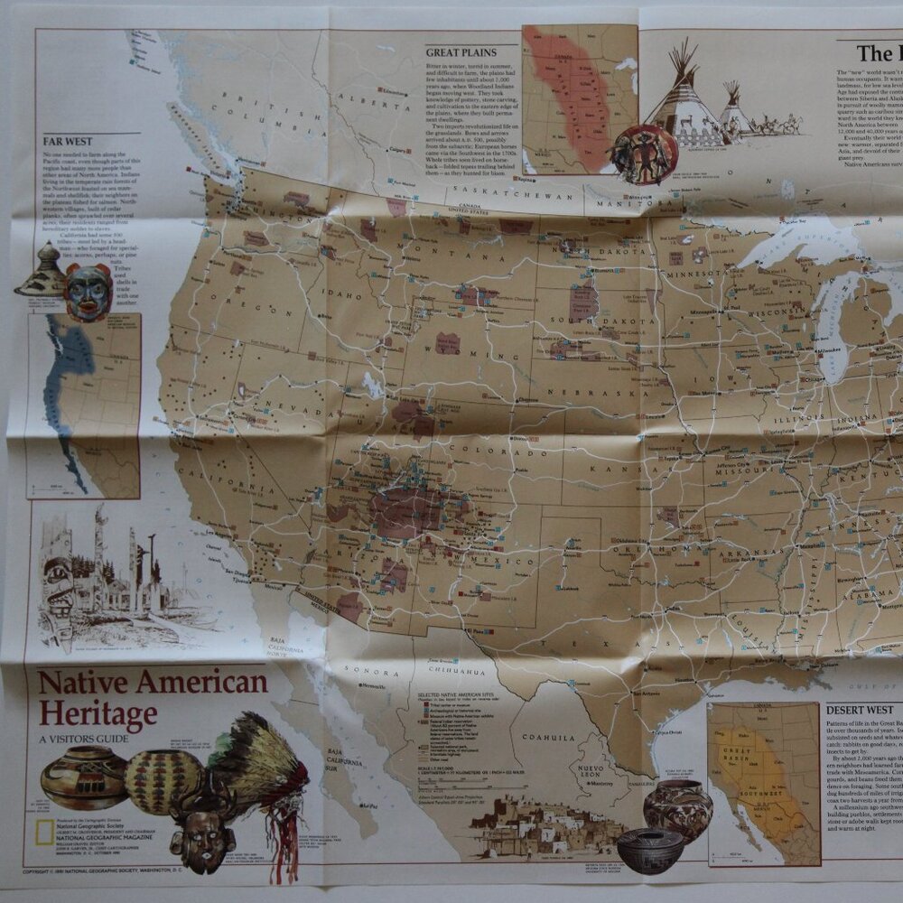 National Geographic Map "Native American Heritage.'